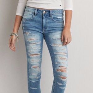 American Eagle Super Stretch Ripped Jeans